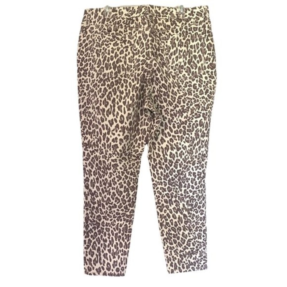 NINE WEST LEOPARD GRAMERCY SKINNY ANKLE JEANS Size 16 NWOT - Picture 4 of 10